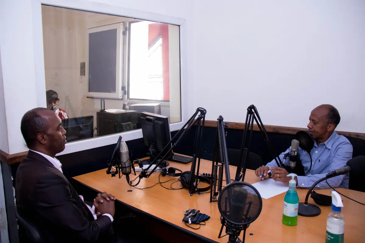 Plateau d'interview et régie technique
